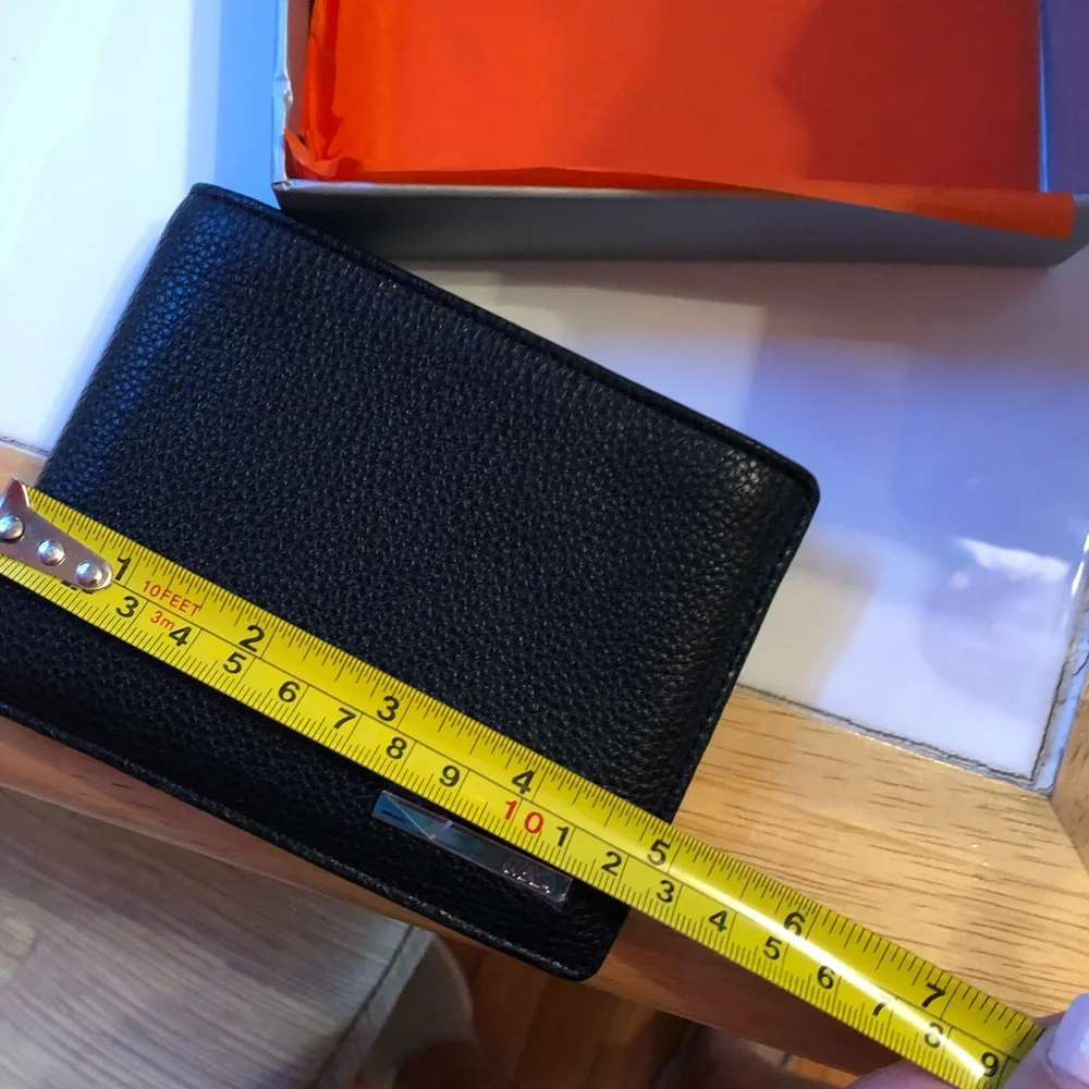 Nava Black Leather Mens Wallet